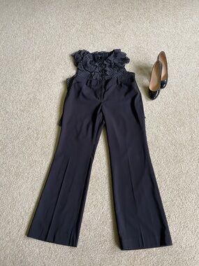 Ann Taylor Black Boot-Cut Dress Pants
